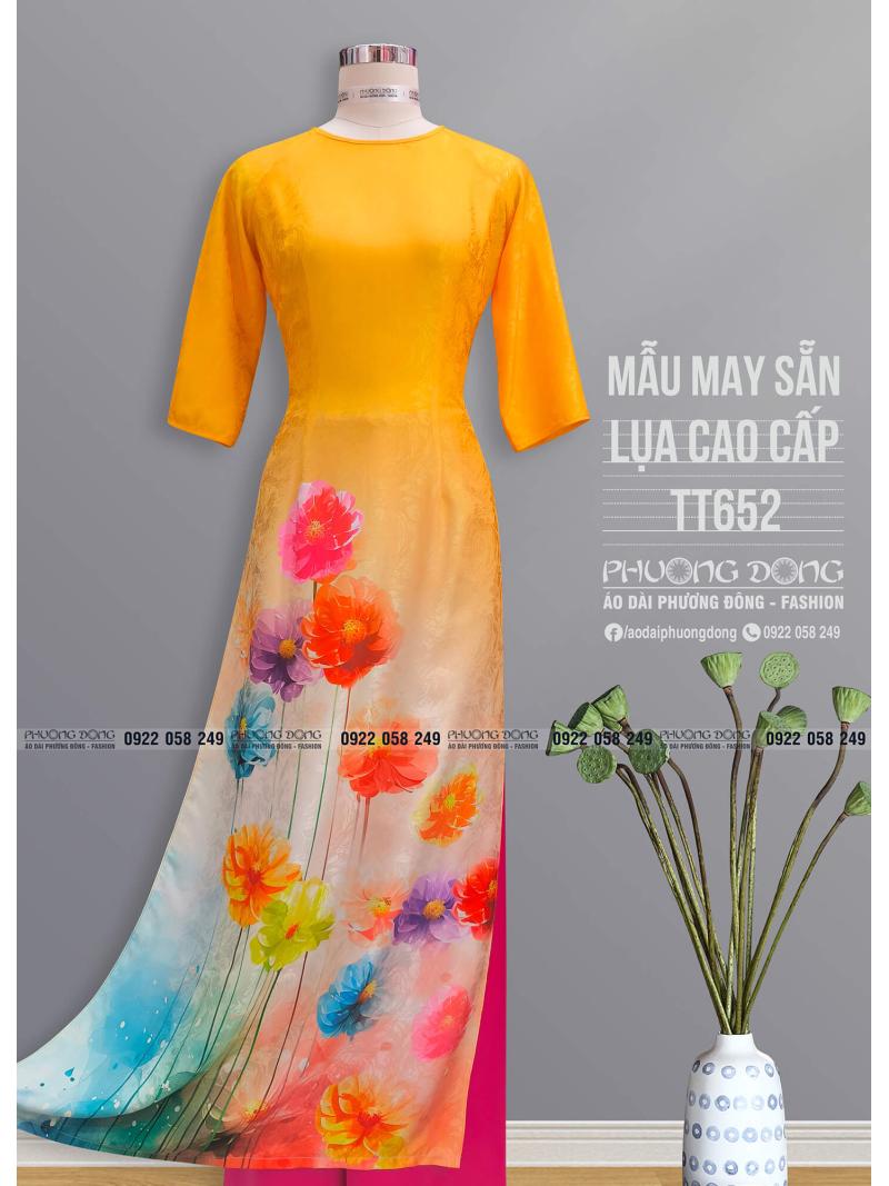 Áo Dài Truyền Thống Lụa Cao Cấp TT652